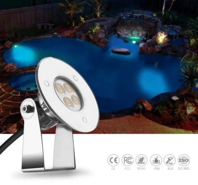 Shenzhen Manufacturers 5W Monochromatic 316L Stainless Steel LED Swimming Pool Light LED Light