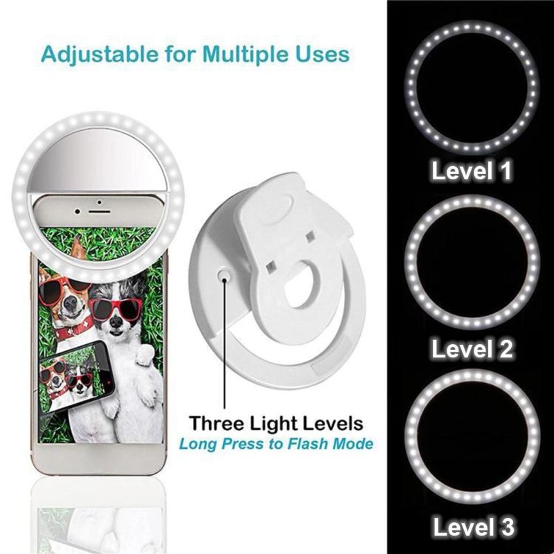 Portable Ring Fill Light Mini LED Selfie Flash Ring Fill Light