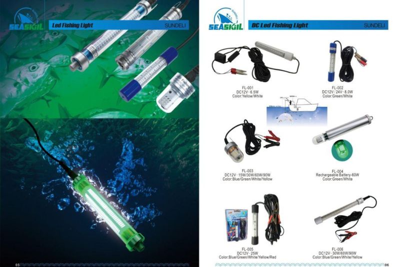 Hot Selling Products Underwater Squid Fishing Lure Light LED 12V 15W 1500lm Fishing Deep Light