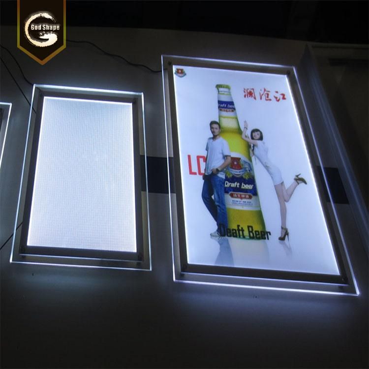 Illuminated Signage Super Slim Frameless Crystal Light Box