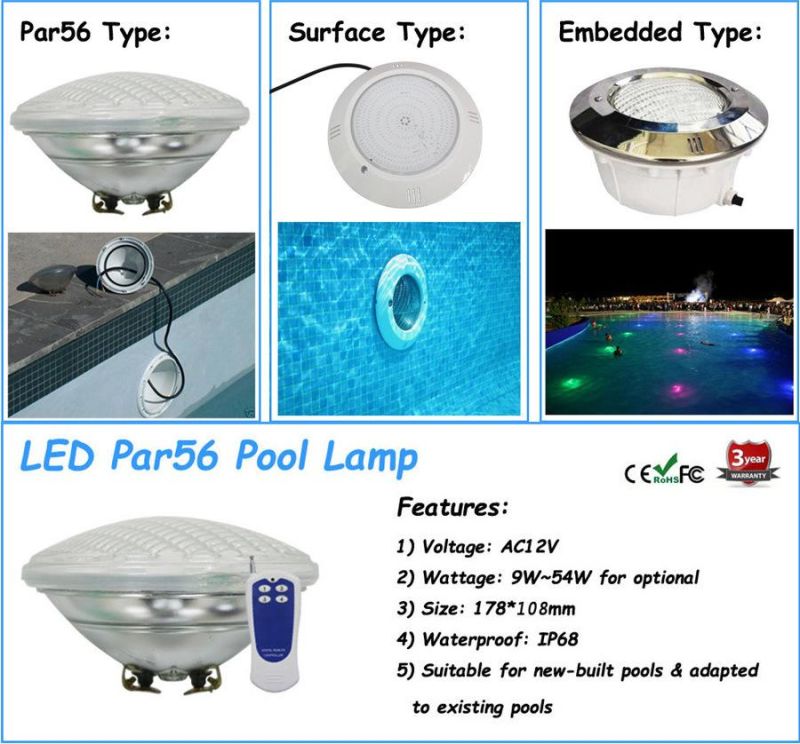 Underwater Light PAR56 LED Swimming Pool Lights
