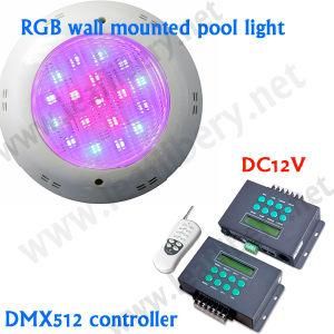 DMX Multi Color IP68 DMX LED Underwater Light 18W, Low Voltage 12V