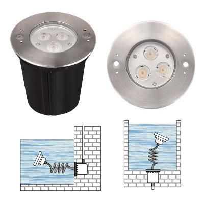 IP68 3W LED Underwater Recessed Light LED Outdoor Fountain Light Low Voltage Swimming Light