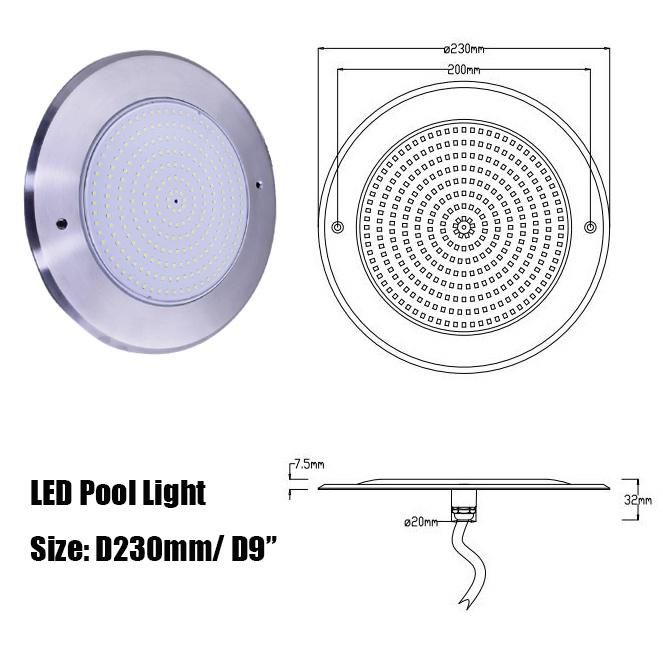 Professional Manufacturer 12VAC /DC IP68 Submersible LED Light for Fountain Pond Underwater Swimming Pool Light LED