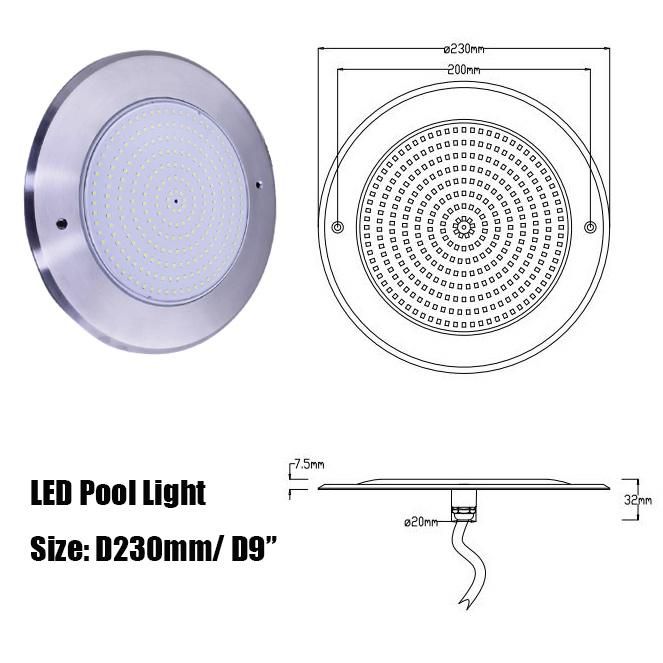 Professional Manufacturer 12VAC /DC IP68 Submersible LED Light for Fountain Pond Underwater Swimming Pool Light LED