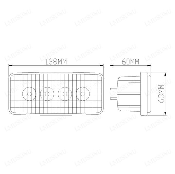 4 Inch LED Agricultural Industry Light 20W CREE Tractor Lamp