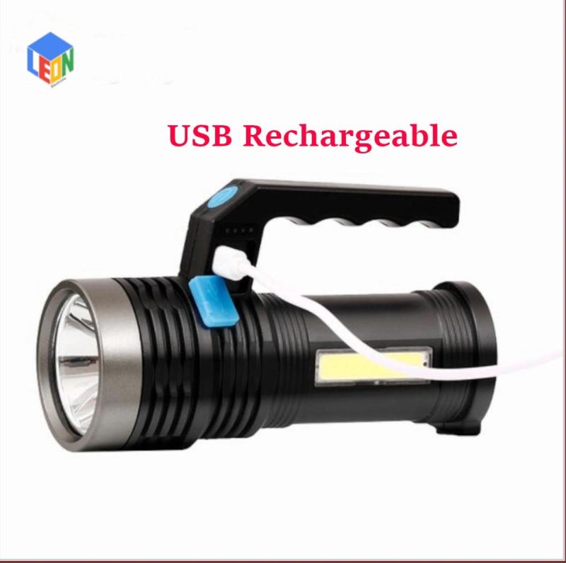 USB Rechargeable Water Proof Outdoor Camping Search and Work LED Flashlight