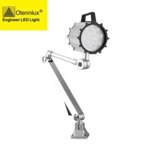 Long Arm IP 65 Round LED Machine Light Aluminum Body Industrial Work Lighting LED 900lm Swivel Lathe 24V LED Machine Work Light