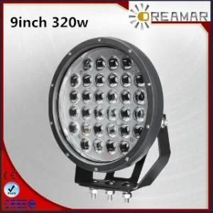 320W 9inch High Power LED Car Driving Light, IP67, 6000K, Rhos Certification