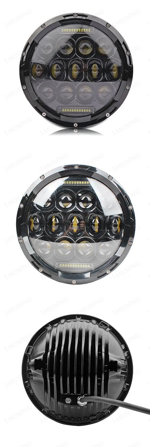 10-30V 7 Inch 45W Round ETI H4 6000K Offroad LED Headlight with DRL for off-Road Vehicles