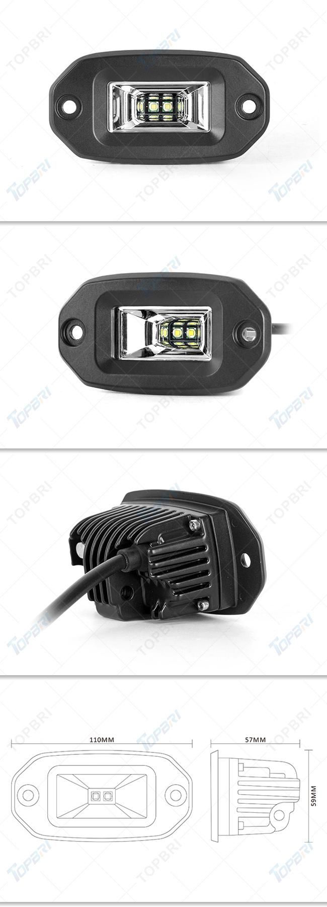 20W Offroad CREE Spot LED Work Auto Light Lamps with Flush Mount