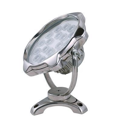 Top Quality IP68 6X3w-RGB 3in1 Stainless Steel LED Underwater Light with 2 Years Warranty
