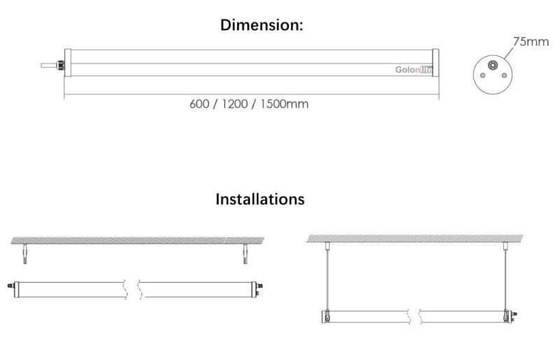 Poultry Farming LED Triproof Lighting for Livestock Farm Shed Industry