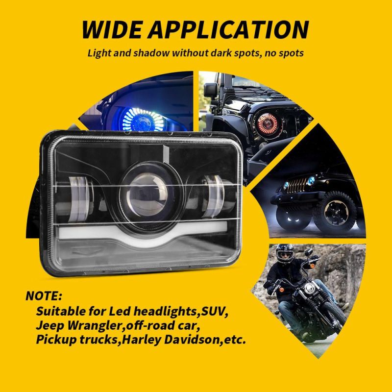 Dxz Truck Accessories 5inch LED Headlight Wave Shape with DRL for Jeep Wrangler High/Low Beam LED Headlight for Trucks Motorcycle