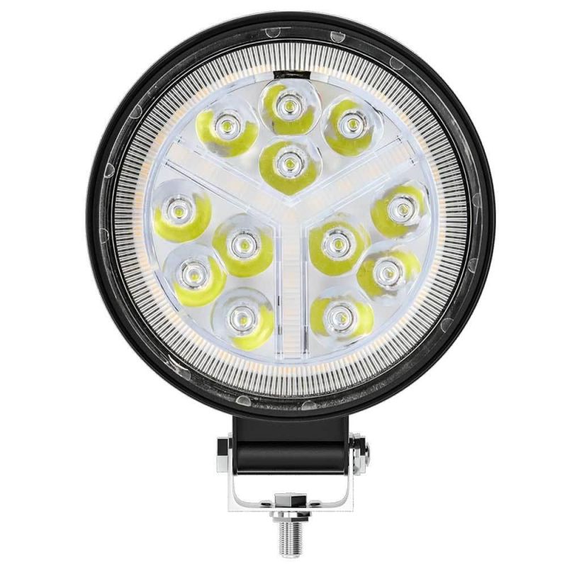 Dxz 4 Inch DRL 16LED Daytime Running Light Spotlight 48W 12V 24V LED Work Light Round for Motorcycle Offroad SUV