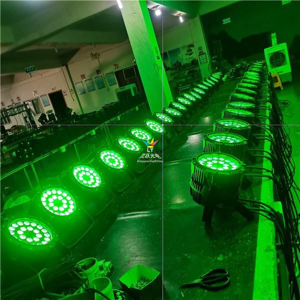 DMX 24X18W Rgbwauv Outdoor Waterproof Super Bright LED PAR Can