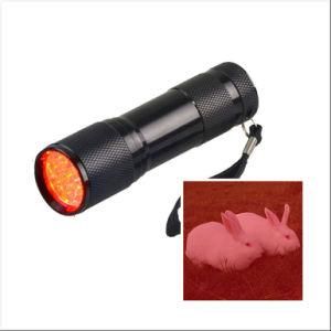 Professional Aluminum Alloy 9 LED Red Light Outdoor Camping Using LED Hunting Flashlight