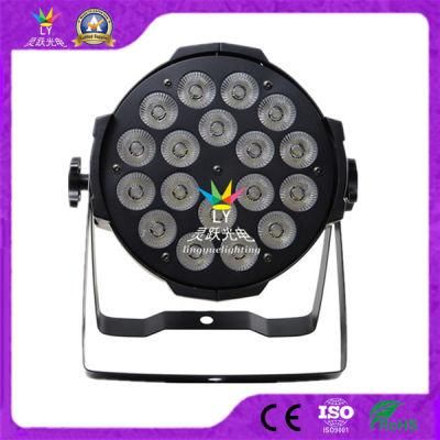 Rgbwauv DMX PAR Can 18X18W PAR 64 LED Stage Lights