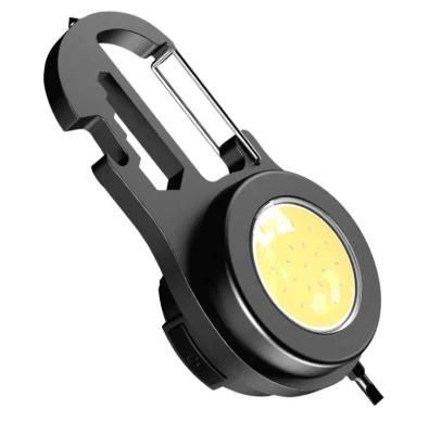 Brilliant-Dragon 500 Lumen Mini 6in1 COB Work Light Rechargeable Keychain Aluminum Portable with Carabiner Work Light