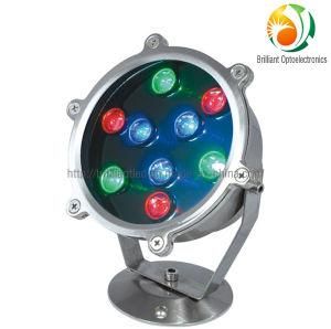 9W 12V LED Underwater Light with CE and RoHS Certification