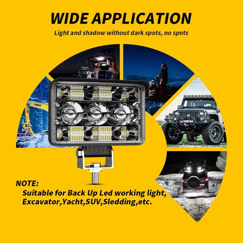 Dxz 5 Inch LED Headlight Beam Work Light with DRL Parking Light for Truck SUV ATV 4WD Spotlight and Floodlight Combination