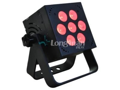 7*10W RGBW LED Stage Flat PAR Light for Indoor Disco