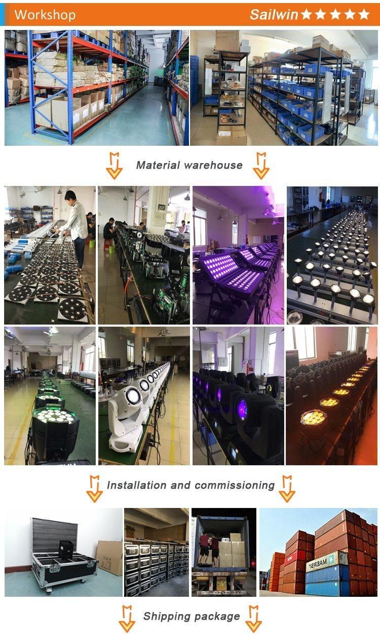 6 Head Warmwhite Battery Operated Wireless Remote Stage LED Pinspot Light for Wedding