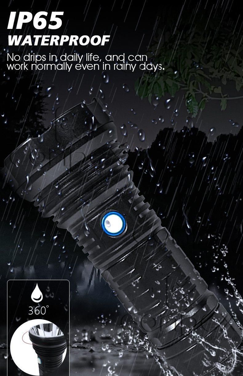 360 Flashlight Hand LED Torch Light, Outdoor Light 1800 Lumen Waterproof Flashlights