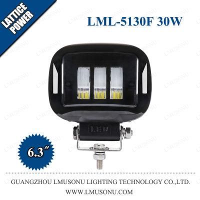 6.3 Inch 30W 4X4 Offroad LED Fog Light Lattice Power for 4WD SUV ATV UTV off-Road Vehicles Pickup Trucks Motorcycle Forklifts