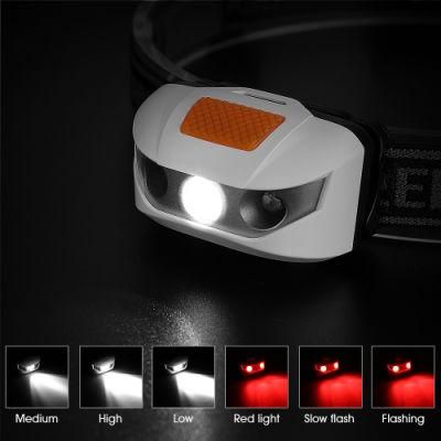 Camping Fishing and Hunting Head Light Waterproof Head Light Battery Powered Plastic Headlamps for Fishing