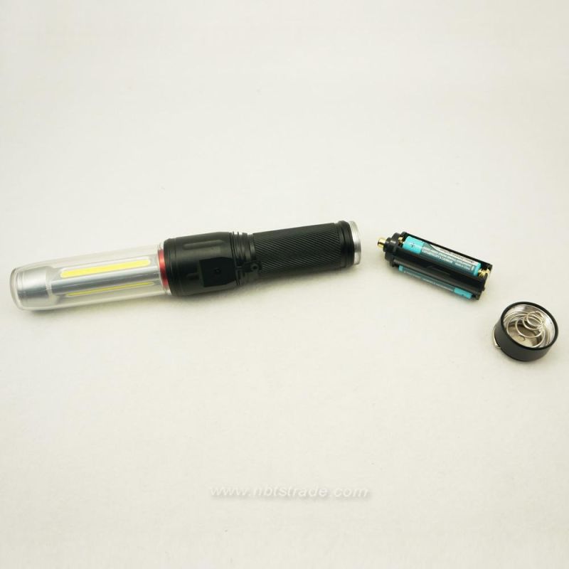 Multi Function Rechargeable Flashlight with COB Work Light