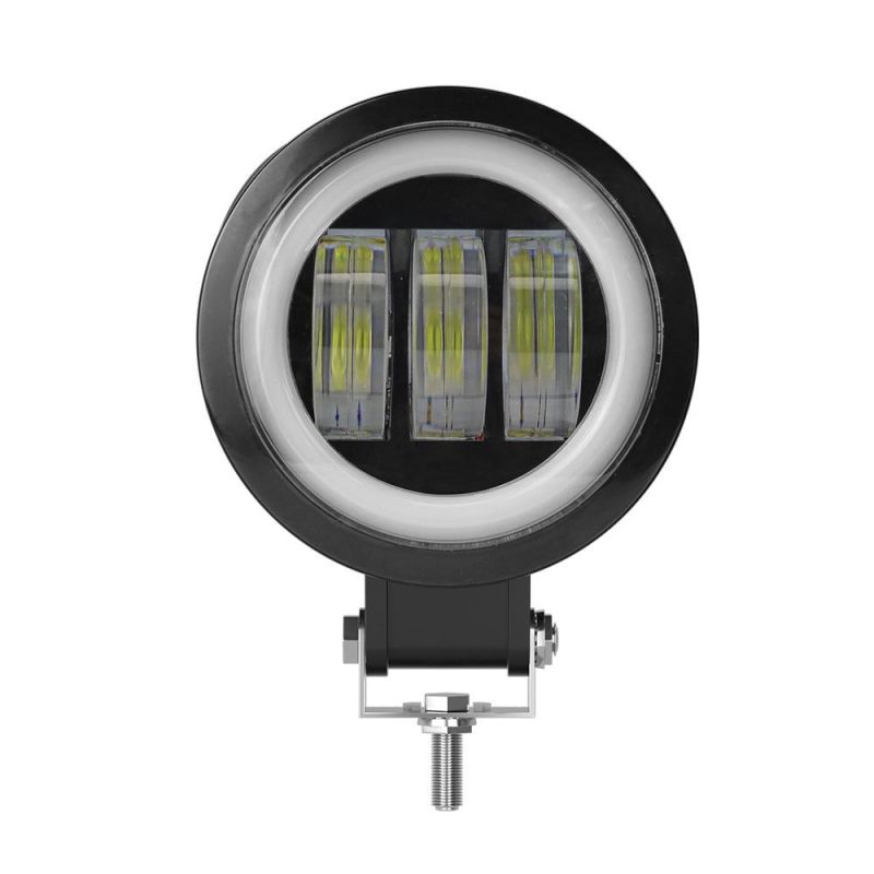 Dxz Angel Eyes 7D 30W Work Light CREE COB Round Spot Light Car Accessories Light Bar off Road Boat Motorcycle Lamp
