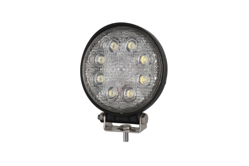 Hot Sale 24W 4inch Spot/Flood Epistar Round 12V 24V LED Work Light for Offroad Truck Forklift