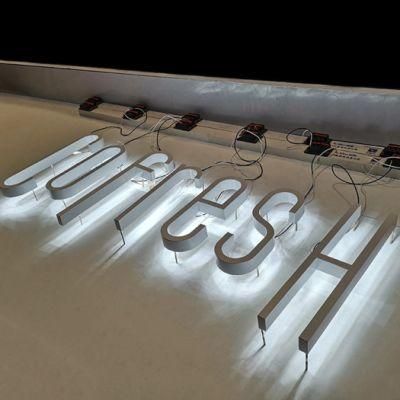 Backlit Letters Stainless Steel 3D LED Channel Lights Lighting Acrylic Letters Sign