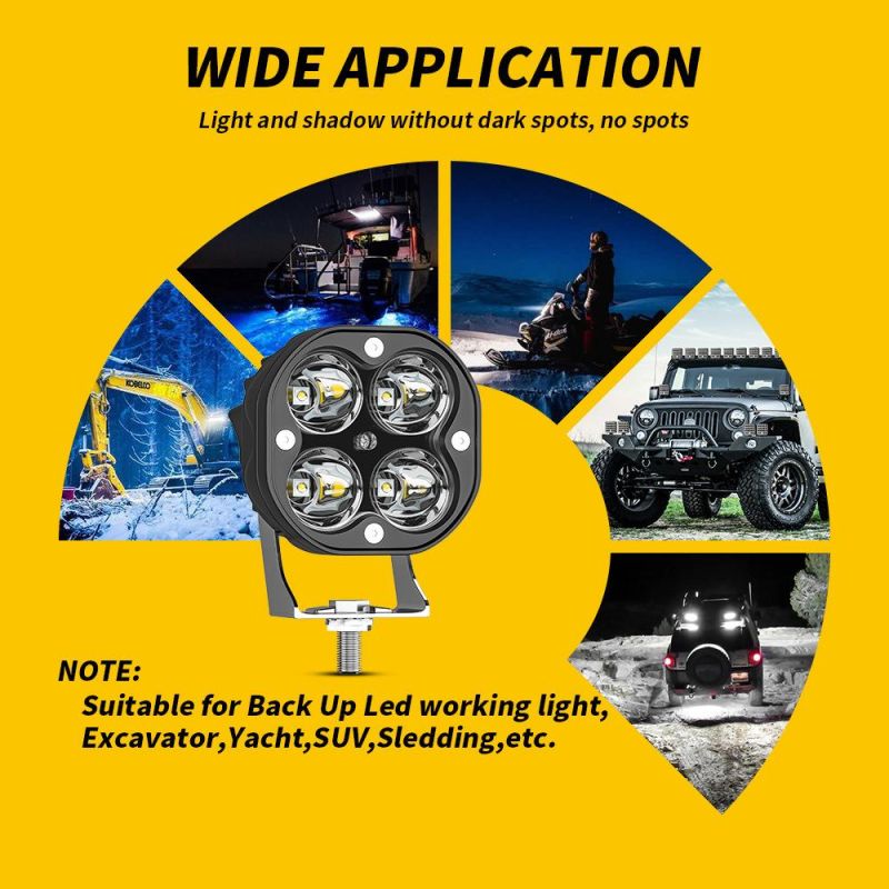 Dxz Wholesale Mini 3inch 40W White Yellow Spot LED Pods Light 4X4 off Road Fog Driving Lights for Truck UTV Tractors