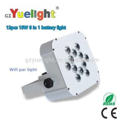 Popular Cell Phone 12PCS 15W Rgbaw UV LED PAR Light