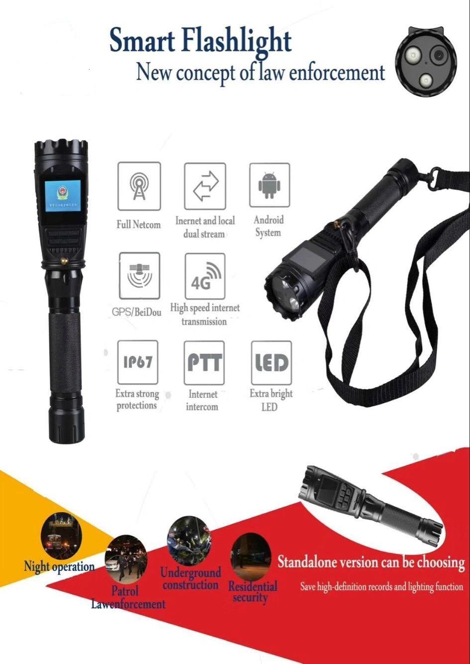 Multi-Function Flashlight Rechargeable Li-Battery Camera
