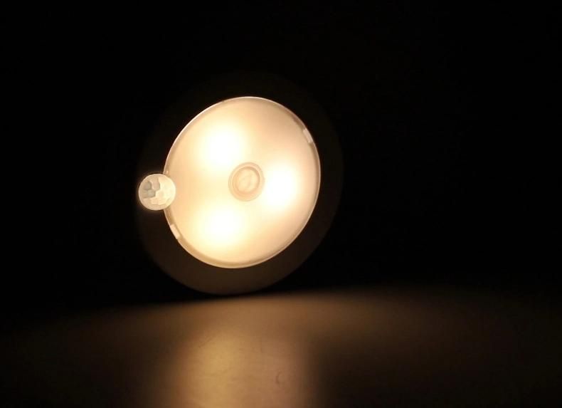 Surface Mounted 4.5V LED Sensor Puck Light For Furniture Wardrobe Cabinet Lamp