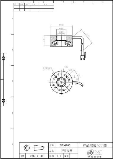 Cr-4265-W/R/B/G/IR/UV Machine Vision Multi Angle LED Ring Light Source, Industrial Inspection Lighting