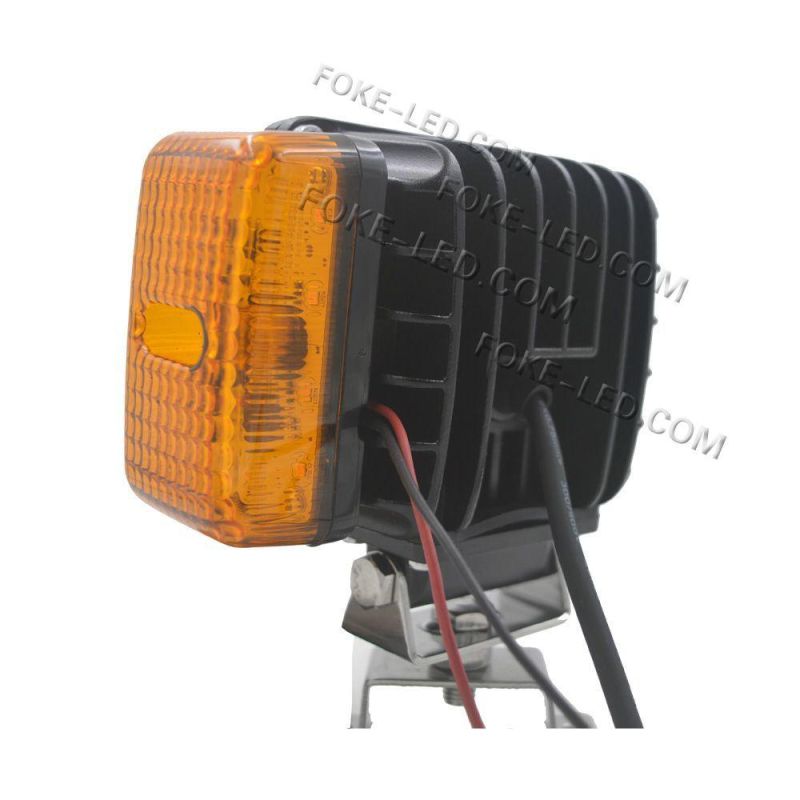 New Design 4 Inch 48W Square LED Working Light with Turn Signal Warning Lighting