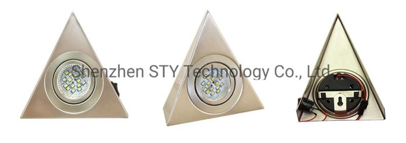 Surface Mounted Triangle AC Powered LED Furniture/Wardrobe/Closet Cabinet Spotlight