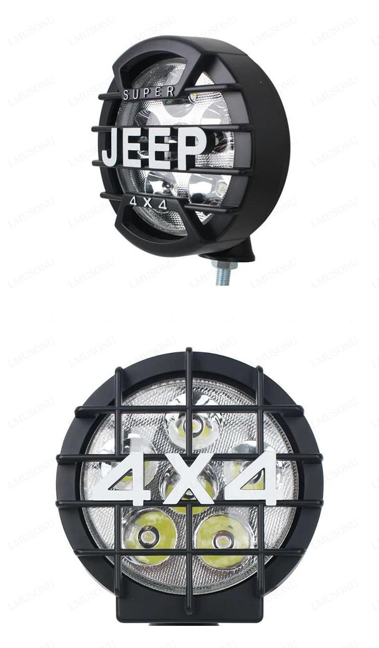 IP67 6"30W off Road LED Fog Lights Jeep Wrangler LED Work Light