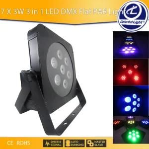 7 X 3W 3 in 1 LED DMX Flat and Square PAR Light