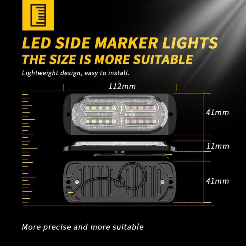Dxz Warning Strobe Light 6 LED 18W Surface Mount Emergency Lights for off Road Vehicle ATV SUV Trucks