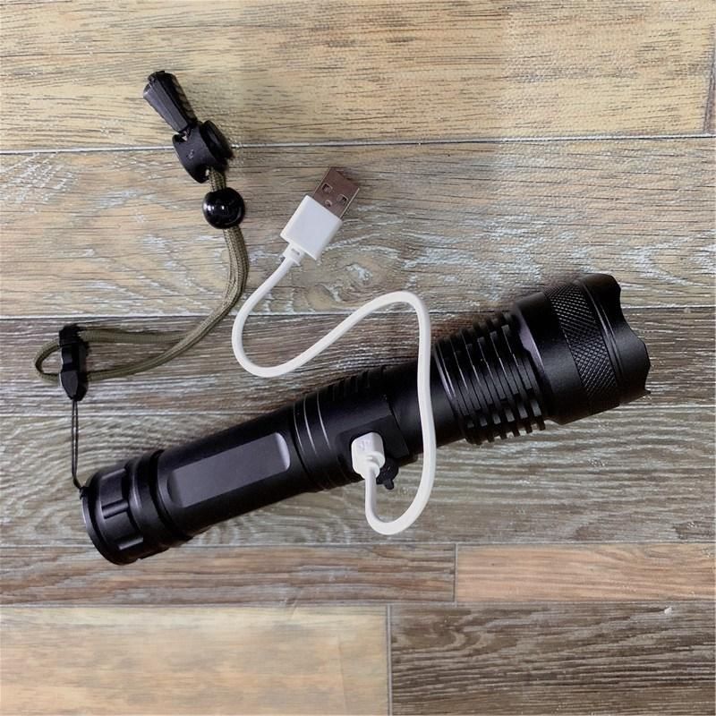LED P50 Aluminum Alloy Home Camping Hunting Zoom Torch Flashlight
