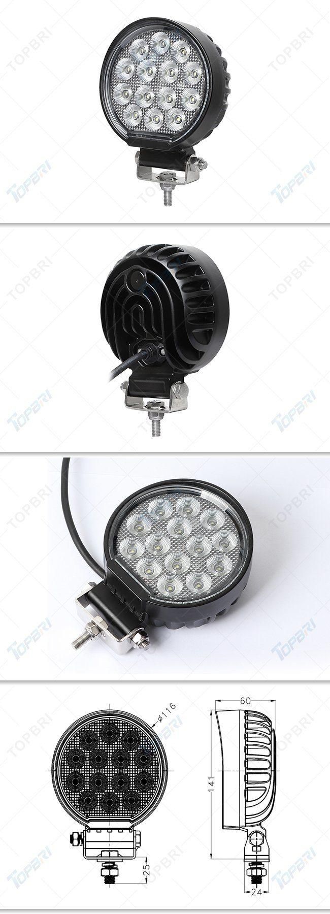 Mini 42W LED Work Light for Motorcycle Truck Tractor Trailer 