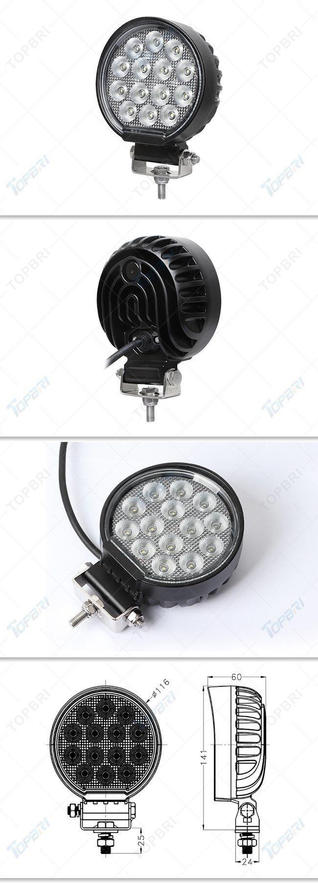 Mini 42W LED Work Light for Motorcycle Truck Tractor Trailer