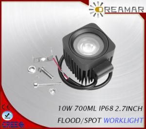 10W 700lm CREE LED Car Driving Light, IP68 Ce Rhos Certification