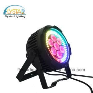 New Design 7PCS 6in1 Rgbwauv LED Flat PAR Light