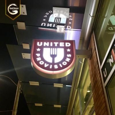 Stainless Steel LED Sign Outdoor Signage Advertising Light Box